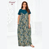 Pranjul Brand Pure Cotton Long Nighties P708